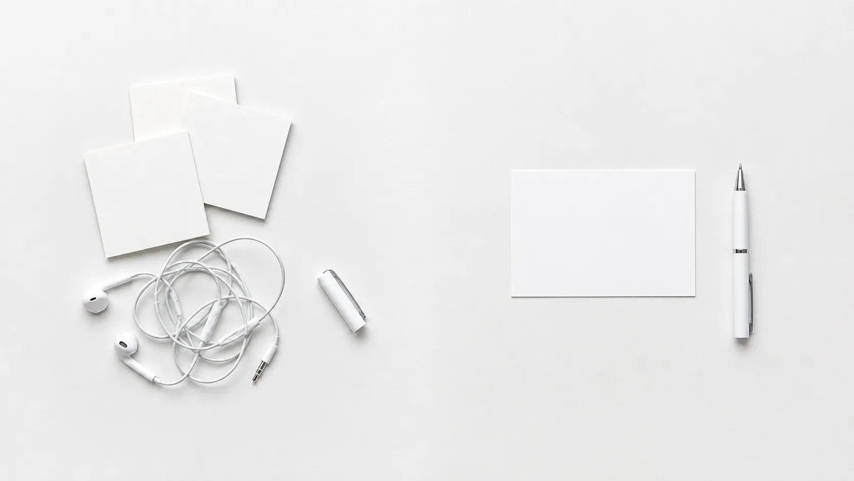 Two-panel split view showing a cluttered desk on the left and a clean organised desk on the right — before and after AI customer service deployment