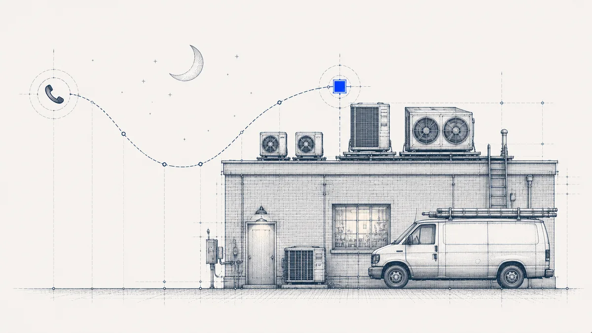AI customer service agent capturing after-hours leads for US HVAC, plumbing, and contractor home-services businesses